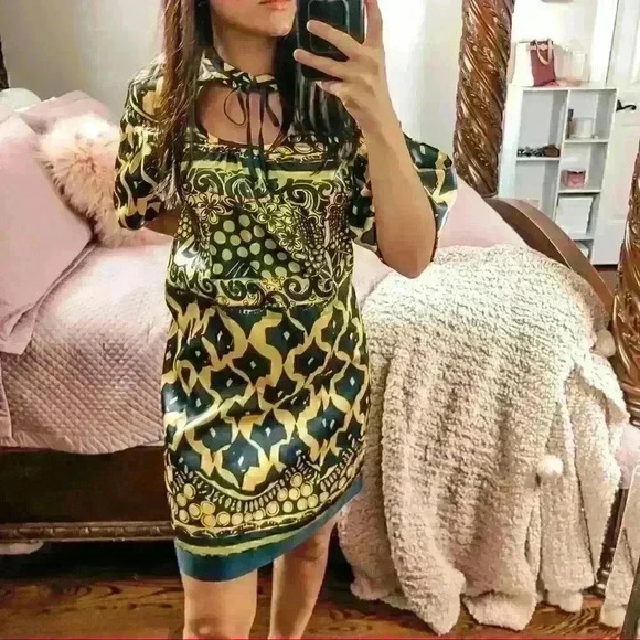 Just Sweet Multi Patterned Silk Dress - Picture 9 of 15